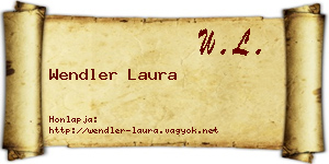 Wendler Laura névjegykártya